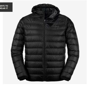 Eddie Bauer Cirruslite Hooded Down Jacket NWT Large L Black